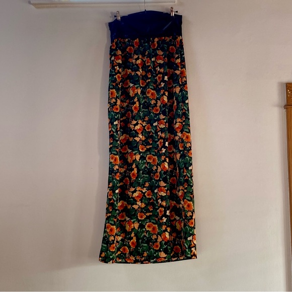 NWT Anthropologie Mare Mare Faux Leather Floral Maxi Dress XS - Picture 7 of 12